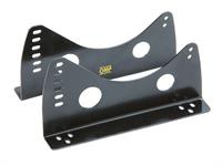 COUPLE OF SEAT BRACKETS WITH LATERAL ATTACHMENTS STEEL THICK 3 MM BLACK