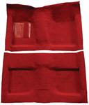 1964 Mustang Convertible Passenger Area Loop Floor Carpet Set with Mass Backing - Red