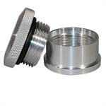 Fitting, Bung, Weld-In, Rear End/Weight Bar Style, Cap, Female 1 3/4 in - 12TPI, Aluminum, Each