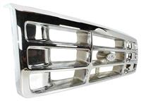 1992-96 Ford F150, F250, F350, Bronco	 Chrome Front Grill	 without Emblem