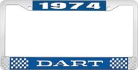 nummerplåtshållare 1974 dart - blå