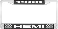 1968 HEMI LICENSE PLATE FRAME - BLACK