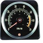 Tachometer,5500 RPM Redln,1969