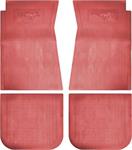 Rubber Floor Mats - Red - With Pony Logo - 4 Pieces