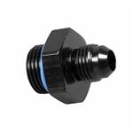 Flare Reducer, Straight, Male -8 AN to Male -6 AN, Aluminum, Black