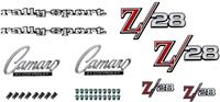 1969 Camaro Z28; Exterior Emblem Kit; with RS Option; w/o Cowl Hood