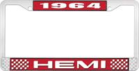 1964 HEMI LICENSE PLATE FRAME - RED