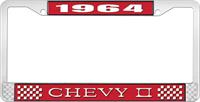 1964 CHEVY II LICENSE PLATE FRAME RED