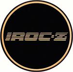 "GTA WHEEL CENTER CAP EMBLEM IROC-Z 2-1/8"" GOLD LOGO/BLACK BACKGROUND"