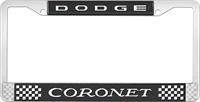 DODGE CORONET LICENSE PLATE FRAME - BLACK