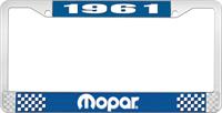 1961 MOPAR LICENSE PLATE FRAME - BLUE