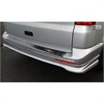 Zwart RVS Achterbumperprotector passend voor VW Transporter T5 2003-2015 (alle) & T6 2015- / FL 2019- (met achterdeuren) 'Ribs'