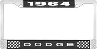 1964 DODGE LICENSE PLATE FRAME - BLACK