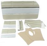 1961 IMPALA CONVERTIBLE FAWN / SILVER VINYL FRONT AND REAR SIDE PANEL SET WITHOUT UPPER RAILS