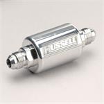 Fuel Filter, Competition, -6 AN Male In/Out, 3.000 in. Long, 1.250 in. Diameter, Polished, Each