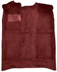1979-81 Mustang Passenger Area Cut Pile Molded Floor Carpet with Mass Backing - Maroon