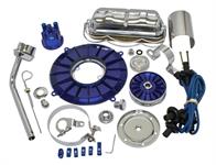 Chrome Kit Motor, with Blue Plastic Parts
