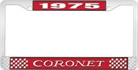nummerplåtshållare 1975 coronet - röd