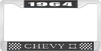 1964 CHEVY II LICENSE PLATE FRAME BLACK