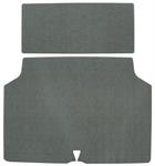 Trunk Mat, Felt, 1970 Grand Prix, Gray/Green