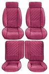 Seat Upholstery, Front and Back, Red Vinyl