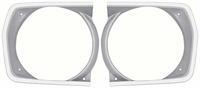1970-72 Plymouth A-Body Headlamp Bezels - Pair - Argent Silver