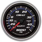Boost Pressure Gauge 67mm 30 in . Hg . -vac / 45psi Mechanical Cobalt