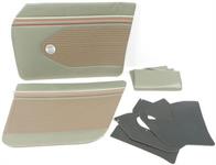 1961 BEL AIR 4 DOOR HARDTOP MEDIUM / DARK FAWN VINYL PRE-ASSEMBLED FRONT & REAR SIDE PANEL SET