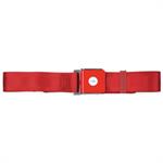 Seat Belt, Latch Style With Bowtie Logo, Front, Red