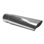Exhaust Tips, Stainless Steel, Polished, Slant Cut, 2.5 in. Inlet, 3.5 in. Outlet, Pair