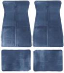 1973-87 GM	 Rubber Floor Mat Set	 With GM Logo	 Factory Style	 Set of 4	 Dark Blue