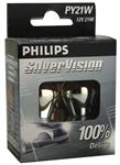 Philips SilverVision PY21W 21W (BAU15S) Knipperlichtlampen, set à 2 stuks