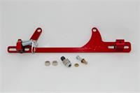 Throttle Cable Bracket, Billet Aluminum, Red Anodized, Holley, 4500