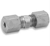 Fitting, Straight, Union, Brass, 1/4 in. Compression To 1/4 in. Compression, Ferrules, Each