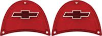 1957 Chevrolet Red Tail Lamp Lenses With Chrome Bow Tie