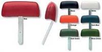 Headrest Assembly, Orange with Curved Bar, Chevy, Pair