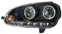 Headlamps Clear / Black with Angel Eyes