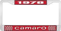1978 CAMARO LICENSE PLATE FRAME STYLE 1 RED