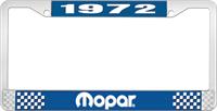 1972 MOPAR LICENSE PLATE FRAME - BLUE