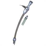 Transmission Dipstick, Braided Stainless, Polished Billet Aluminum, GM TH350, Push-In Style