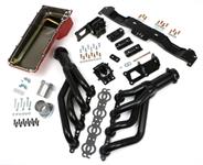 Engine Swap Kits, Swap-In-A-Box Complete, Mid-length Natural Steel Headers, Motor Mounts, Red Oil Pan, Chevy, Pontiac, 4.8L, 5.3L, 6.0L, Kit