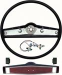 1969-70 STEERING WHEEL KIT BLACK/CHERRYWOOD