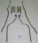 Dual Exhaust System, Small Block, 283 & 327ci, Stainless Steel