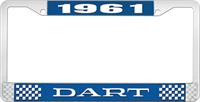 nummerplåtshållare 1961 dart - blå
