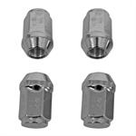Lug Nuts, Conical Bulge Seat, 1/2 in. x 20 LH, Closed End, Chrome Plated Steel, Set of 4