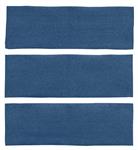 1964-68 Mustang Fastback 3 Piece Fold Down Loop Carpet Set - Medium Blue