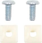 License Plate Mounting Nut And Screw Set, 4 Pieces, (2 Nylon Nuts and 2 Screws)