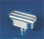 Valve Cover Breather,Aluminun, Oval, Finned Top,Bright Polished Finish
