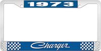 1973 CHARGER LICENSE PLATE FRAME - BLUE