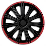 4-Delige Wieldoppenset Nero R 14-inch zwart/rood